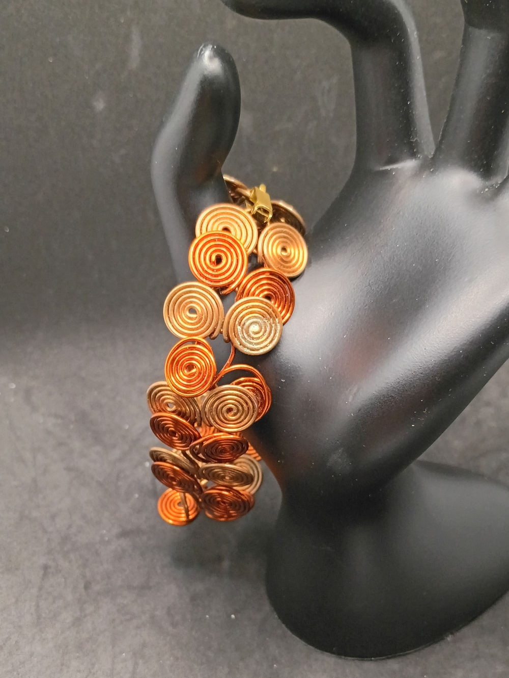 Spiral Link Copper-Tone Bracelet for Women